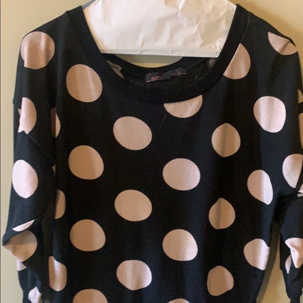 Pink and black sweater